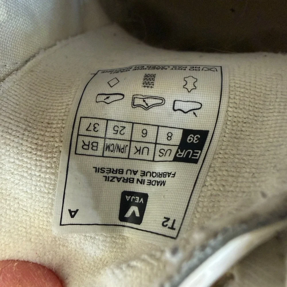 Veja Esplar Leather Sneakers Extra White Womens US 8 EUR 39 Low Top Shoes - Picture 6 of 12